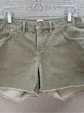 GAP Olive Green Frayed Hem Jean Shorts